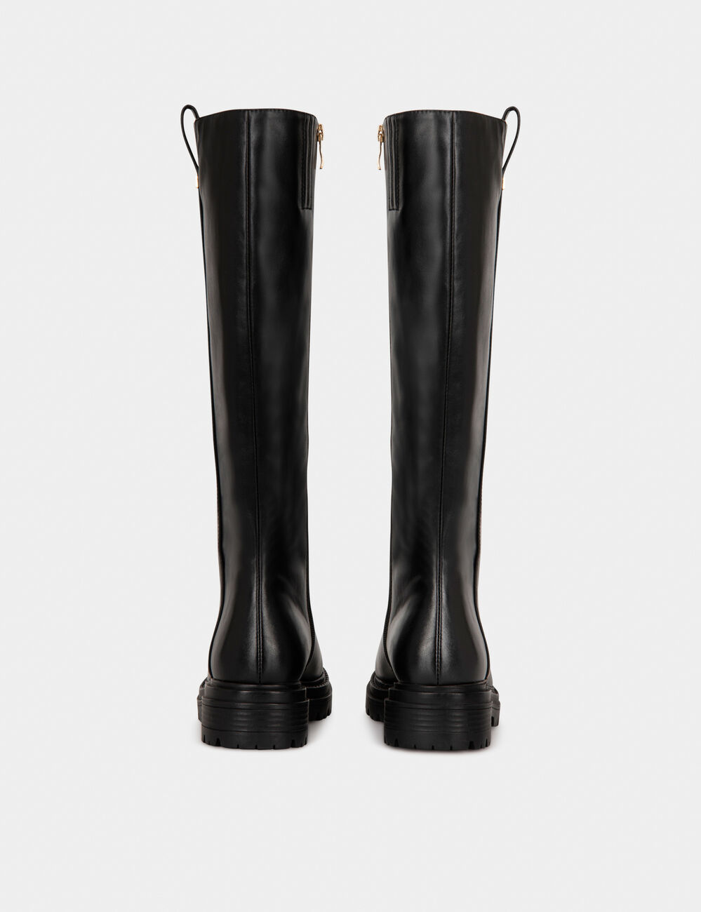 Botte similicuir noir femme