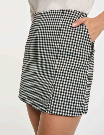 Jupe courte ajustée noir femme