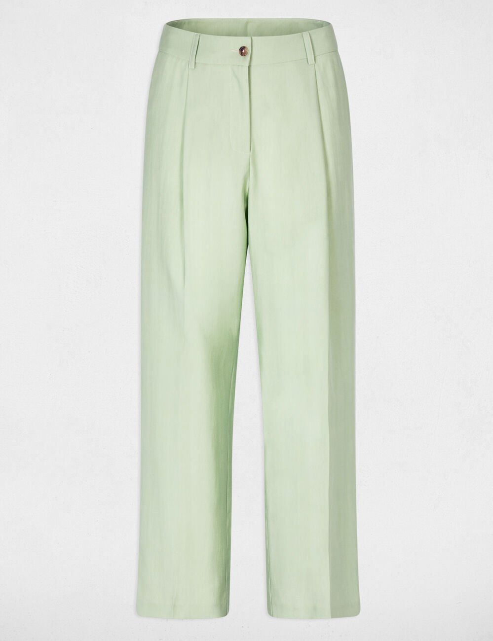 Hoge taille carrot broek pastelgroen vrouw