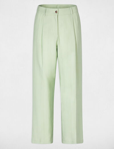 Hoge taille carrot broek pastelgroen vrouw