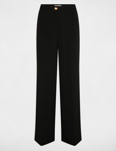 Hoge taille skinny jeans denim zwart vrouw