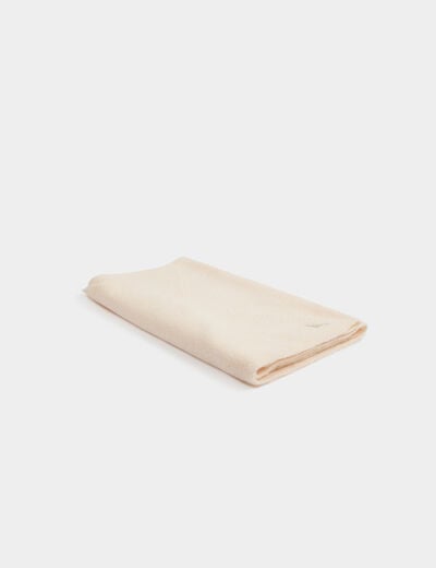 Sjaal met metallic garen ivoor vrouw