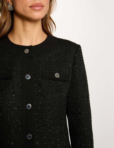veste courte ajustee noir femme Veste courte ajustée noir femme