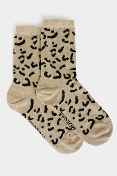 Boîte 4 paires chaussettes dore femme