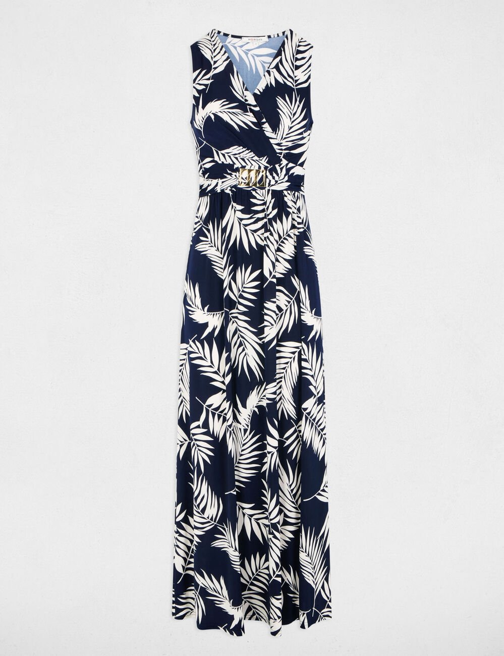 Lange rechte jurk met print meerkleurig vrouw