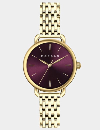 Klassiek horloge goudgeel vrouw