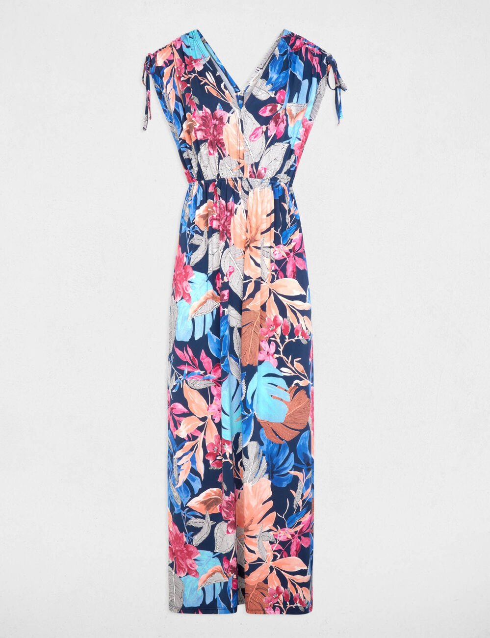 Robe longue d&eacute;collet&eacute; multicolore femme