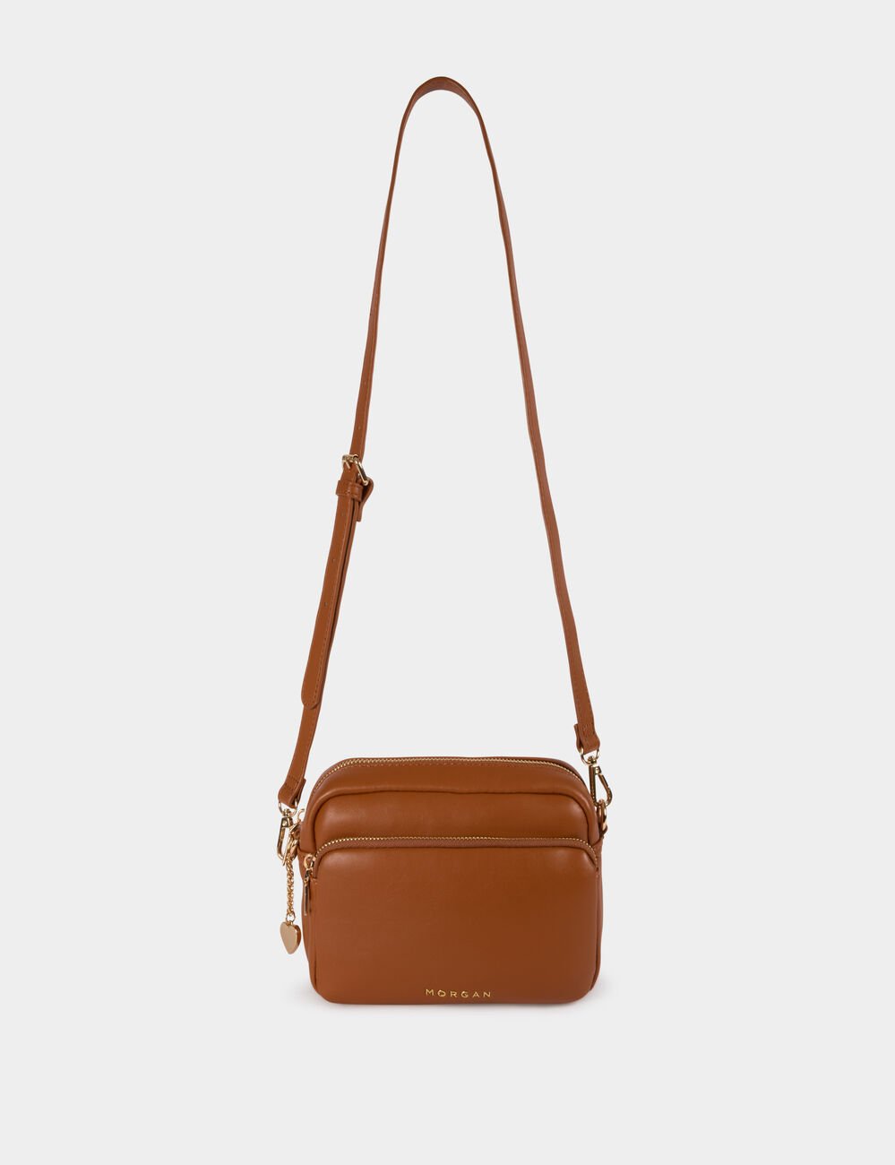 Sac bandouli&egrave;re similicuir camel femme