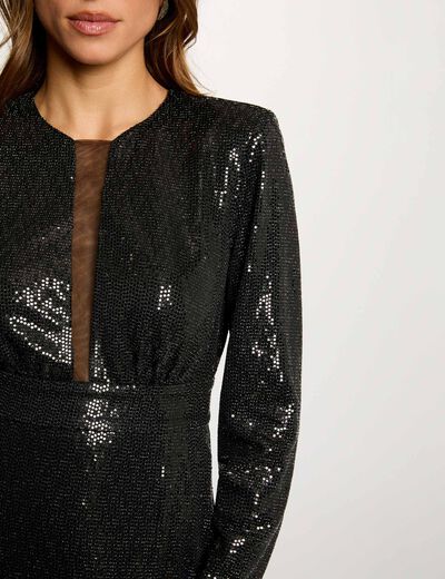 robe longue manches longues noir femme Robe longue manches longues noir femme