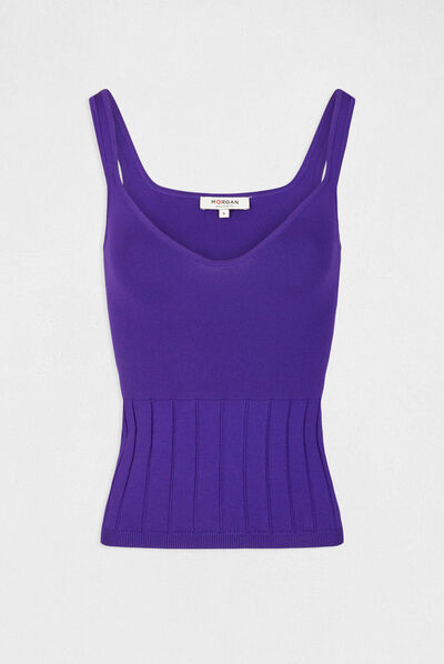 Pullover tanktop met bandjes paars vrouw