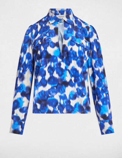 Blouse manches longues multicolore femme