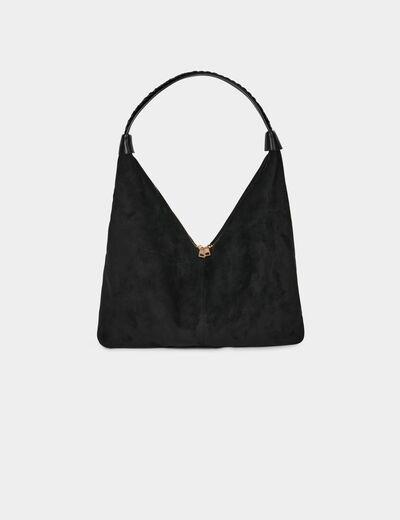 Sac hobo su&eacute;dine noir femme