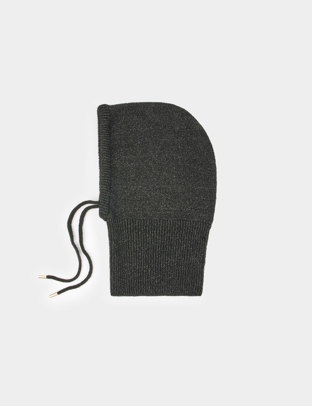 Cagoule fils métallisés noir femme