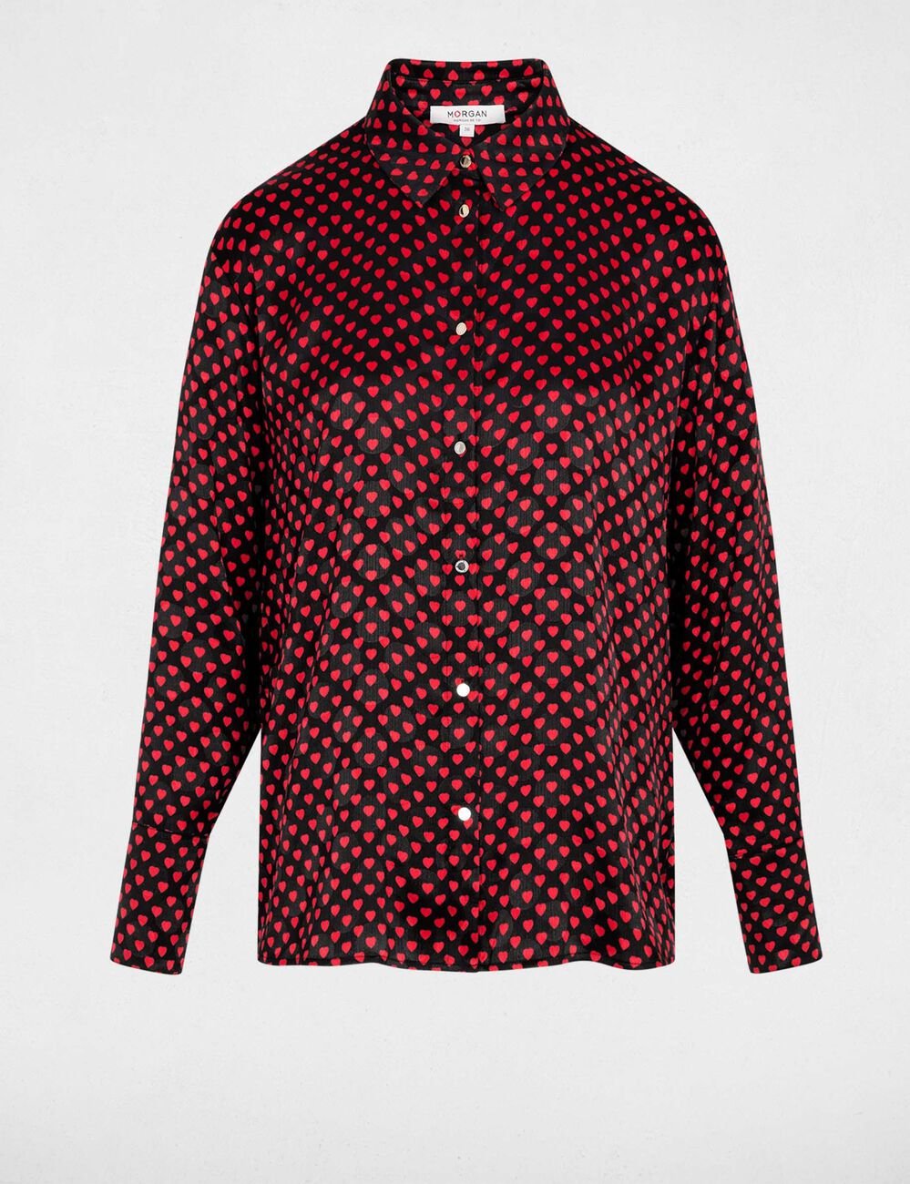 Chemise col lavalli&egrave;re multicolore femme