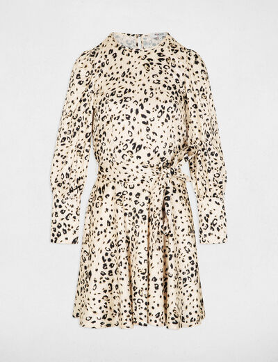 Robe courte satin&eacute;e multicolore femme