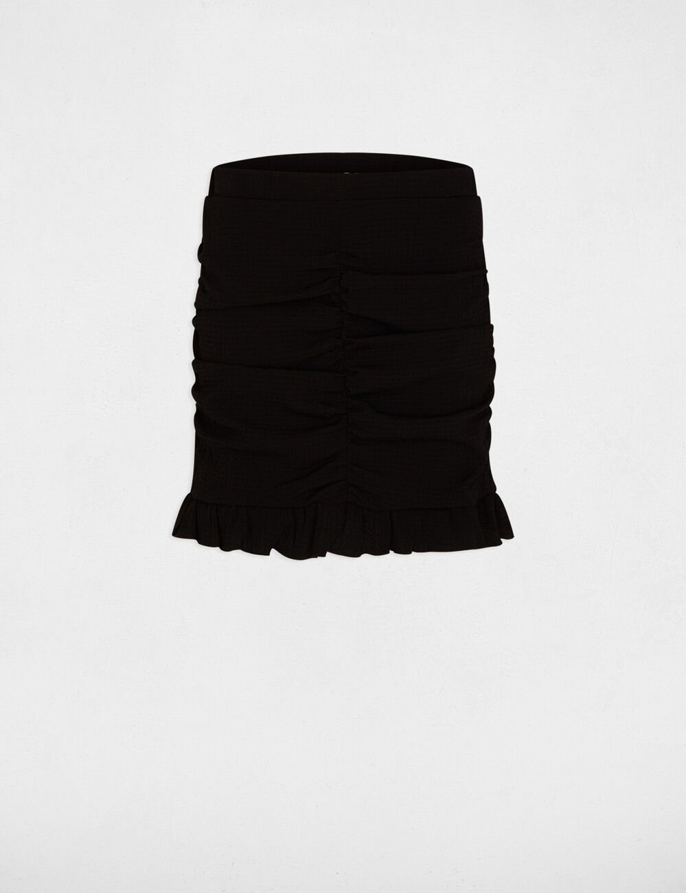Jupe courte pliss&eacute;e noir femme