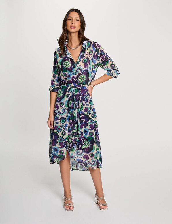 chemise droite imprimee multicolore femme Chemise droite imprimée multicolore femme
