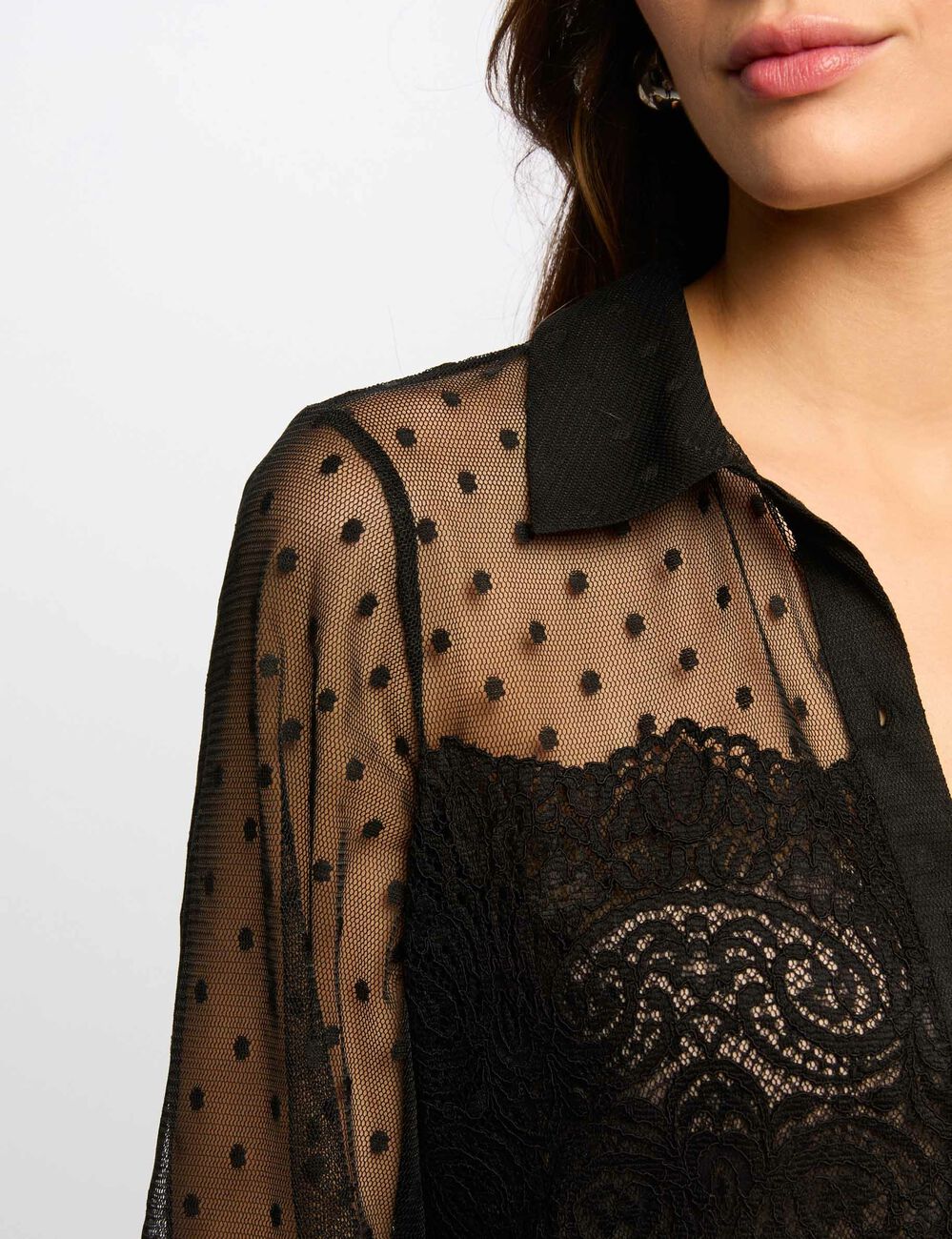 Lange mouwen T-shirt zwart vrouw