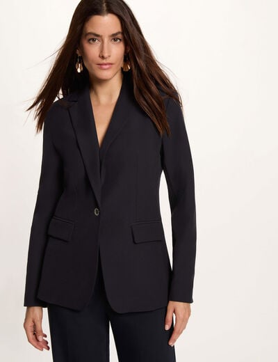 Blazerjas marineblauw vrouw
