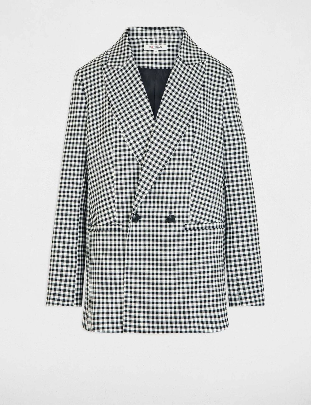 Blazer oversize col tailleur noir femme