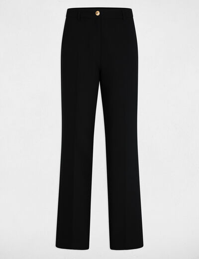 pantalon droit zip noir femme Pantalon droit zip noir femme
