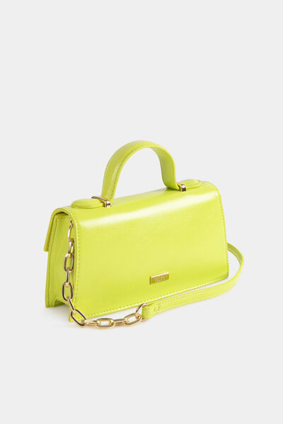 Sac pochette avec bandoulière anis femme