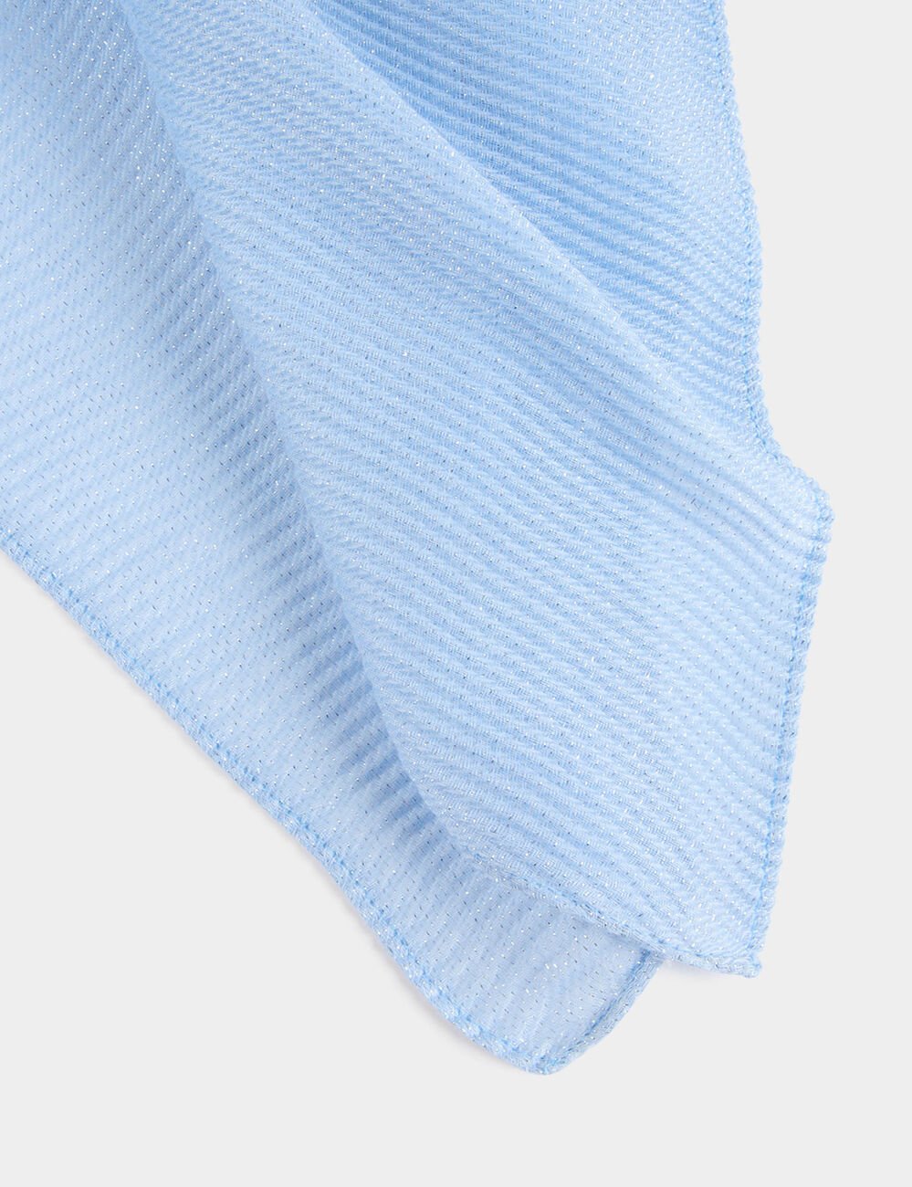 Geplisseerde metallic sjaal bleu vrouw