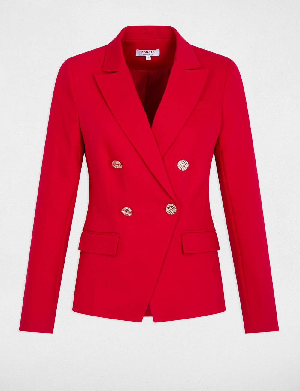 Blazer met dubbele knopenrij rood vrouw