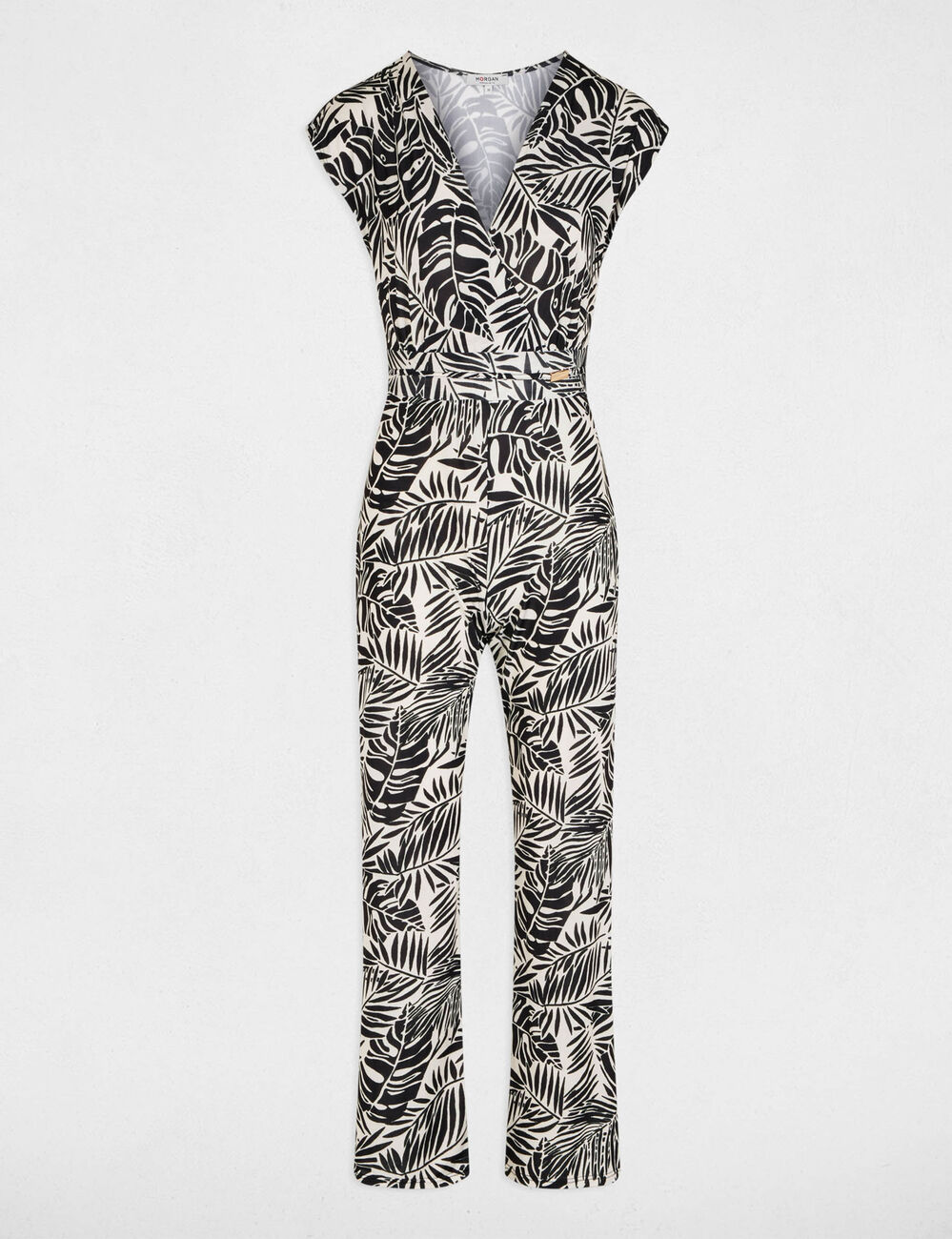 Nauwsluitende jumpsuit met decollet&eacute; meerkleurig vrouw