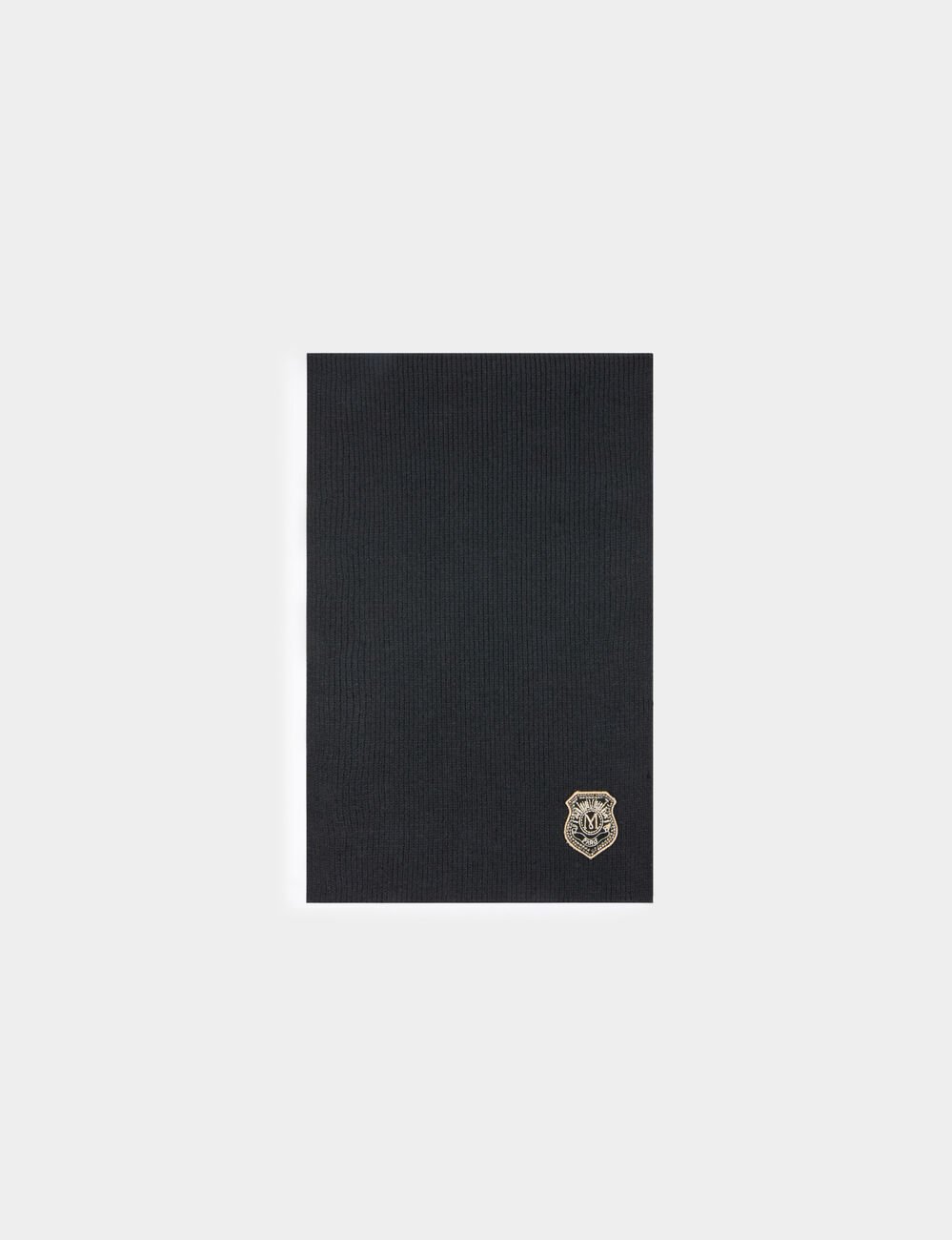 Écharpe tricotée noir femme