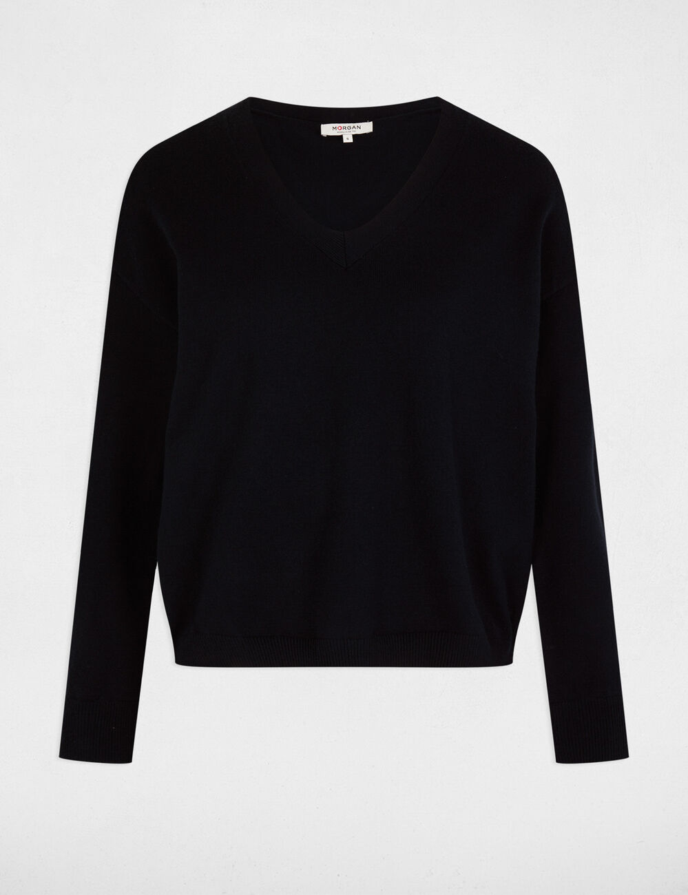 V-hals trui marineblauw vrouw