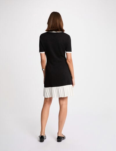 Robe courte cintrée noir femme