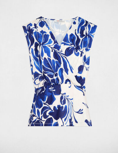 Mouwloze tanktop helder wit vrouw