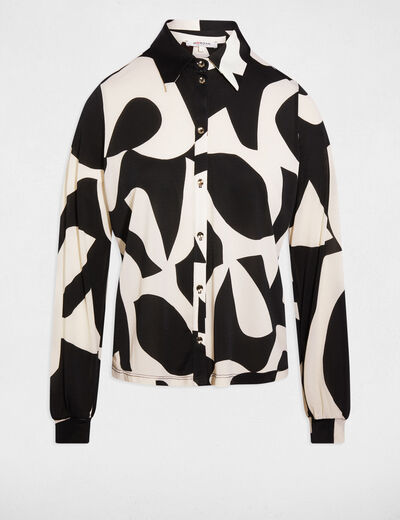 T-shirt col à revers blanc femme