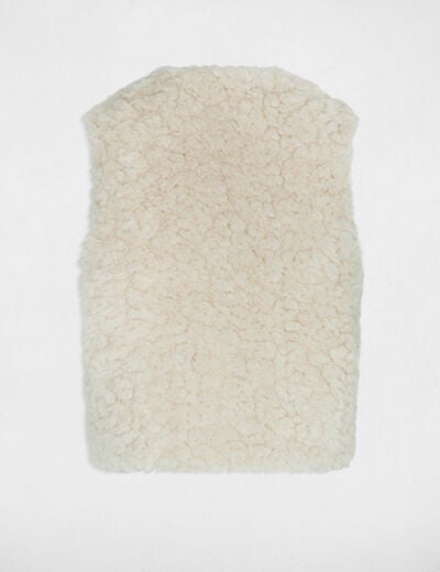 Faux-bontjes gilet ivoor vrouw