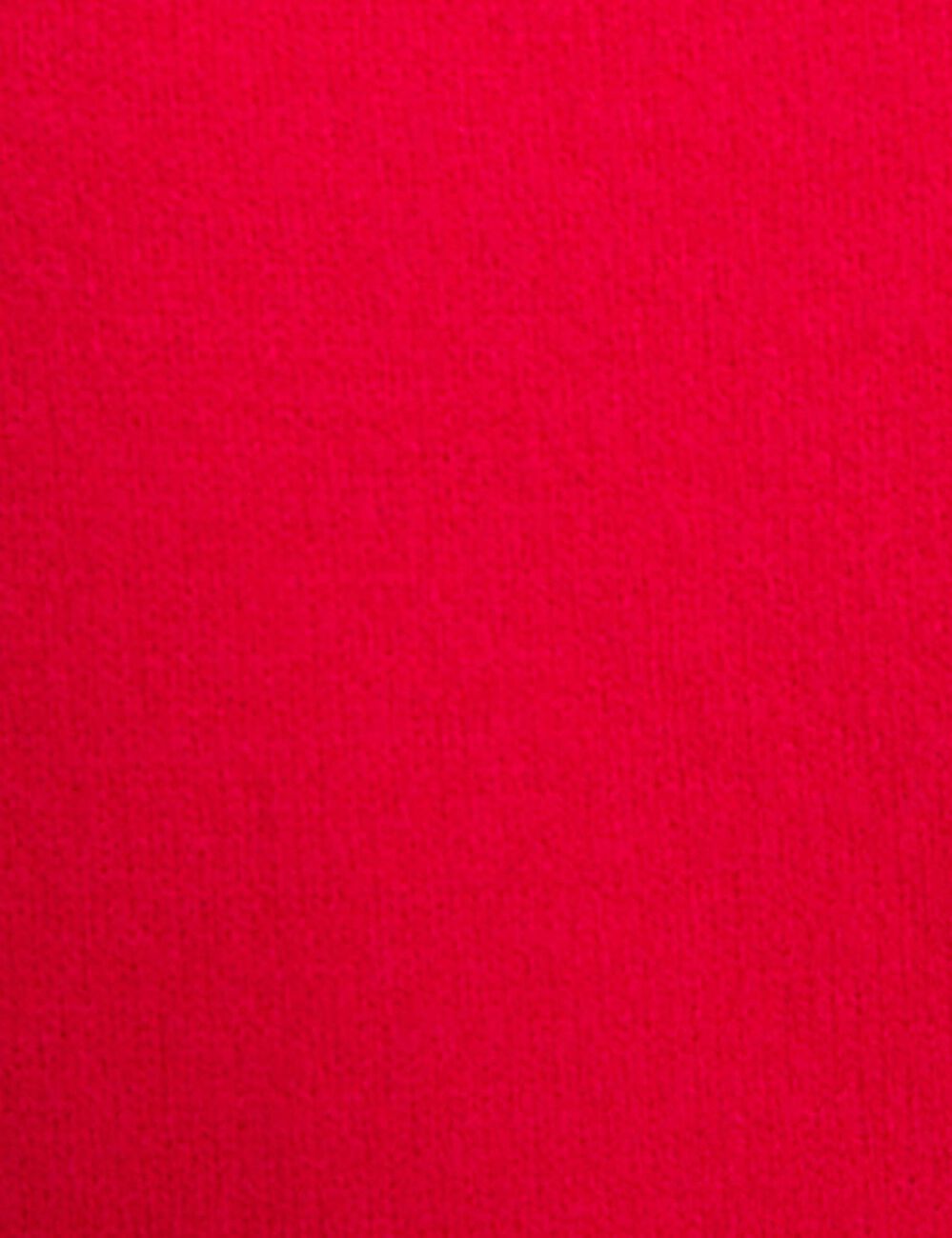 Pull asym&eacute;trique avec bijou rose vif femme