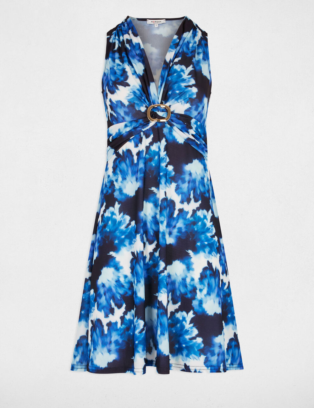 Korte trapezejurk met print meerkleurig vrouw