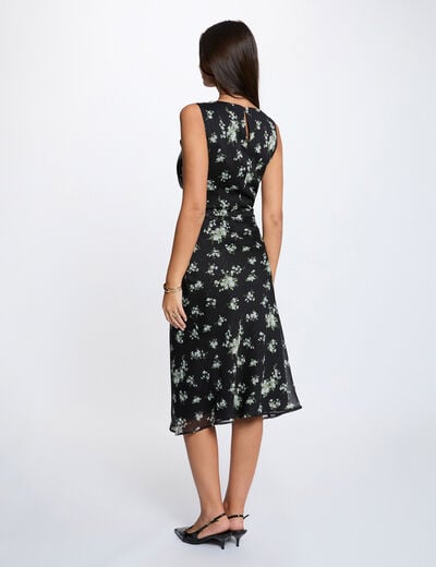 Robe dentelle col v multicolore femme