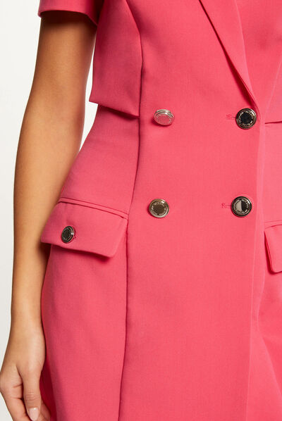 Combinaison droite effet robe rose moyen femme