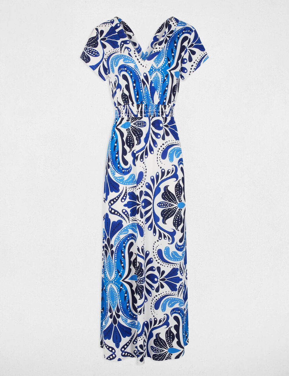 Robe longue fluide multicolore femme