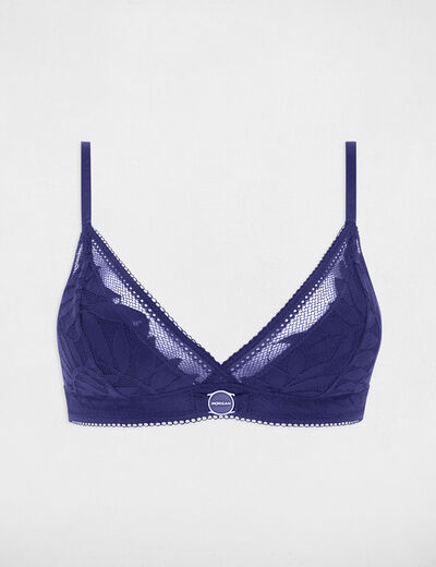 Soutien-gorge souple bleu marine femme