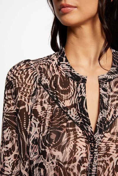 Shirt met abstracte print meerkleurig vrouw