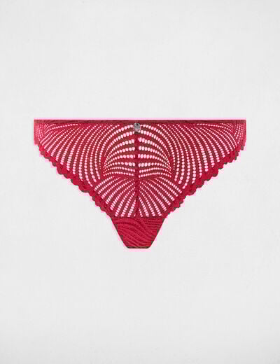 Kanten tanga bordeaux vrouw