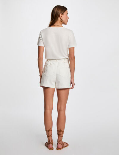 T-shirt à inscription blanc femme