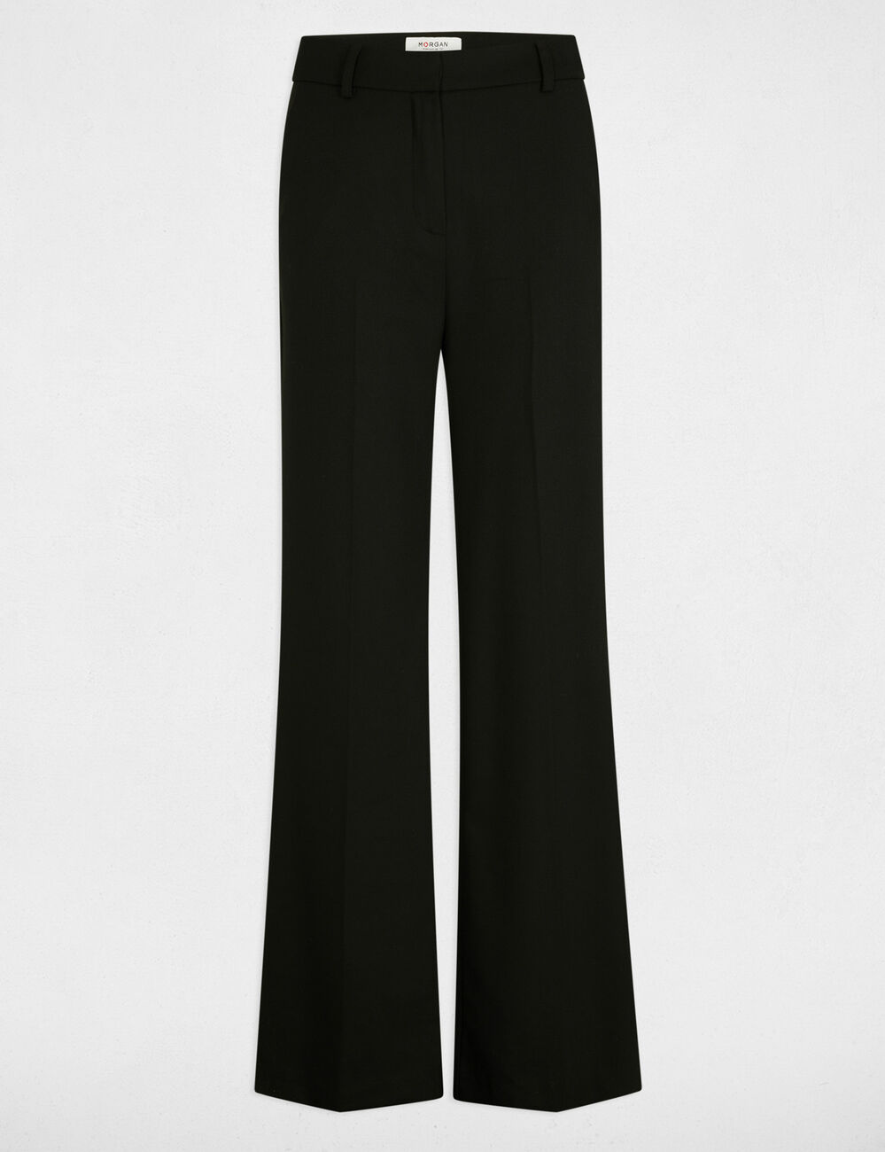 Pantalon large à pinces noir femme