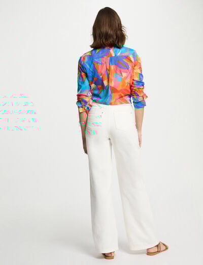 Chemise manche longues multicolore femme