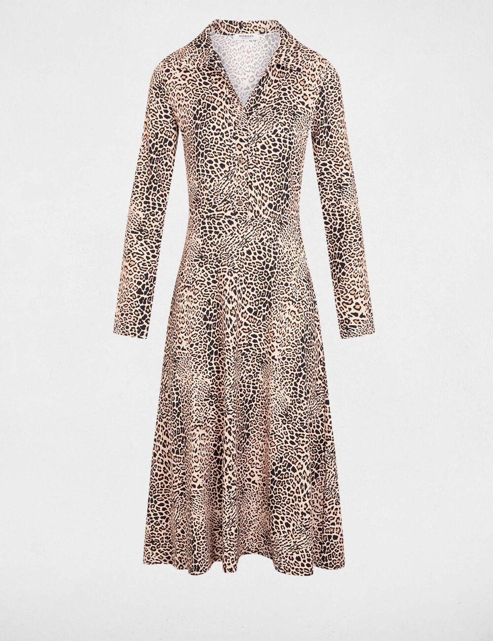 Bedrukte overhemdjurk meerkleurig vrouw