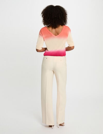 Pull manches 3/4 imprimé multicolore femme