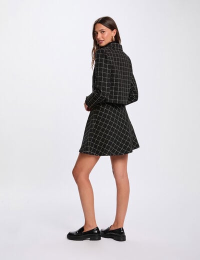 Jupe courte patineuse noir femme