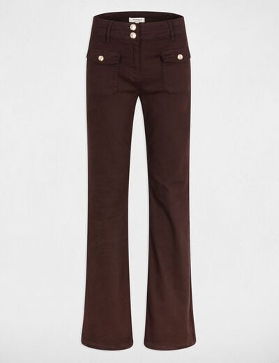Bootcut broek donker bruin vrouw